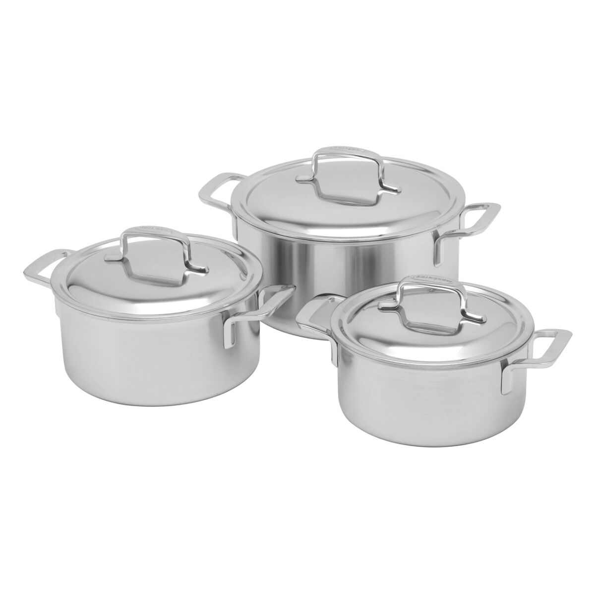 Demeyere Intense 5 Pannenset met RVS Deksels, 3 delig